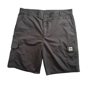 Buffalo Outdoors Ripstop Cargo Shorts Mens 42 Black Utility Workwear